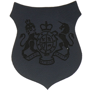Motif extra fin blason dieu et mon droit - Bleu marine