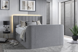 Atom II Ottoman Storage TV Bed in Luxury Grey