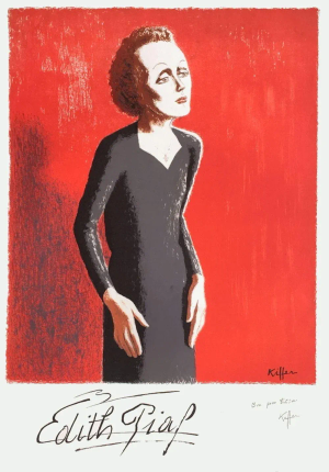 1975 Charles Kiffer Edith Piaf Lithograph
