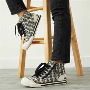 Rocket Dog Womens Womes Jazzin Hi Canvas Pumps Black Multi