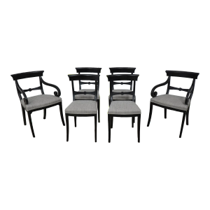 Set of 6 Klismos Style Dining Room Chairs