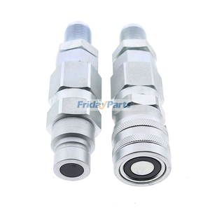 For Bobcat New Holland CASE GEHL #10 JIC Thread 1/2" Flat Face Hydraulic Quick Connect Coupler
