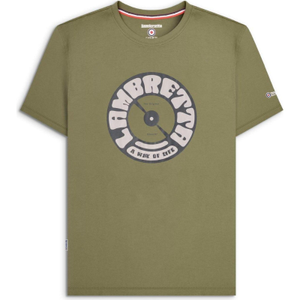Lambretta Mens Vinyl Graphic Short Sleeve T-Shirt - 4XL / Khaki