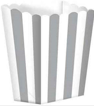 Silver Striped Favor Boxes