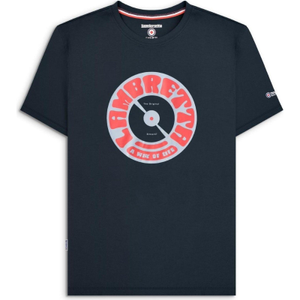 Lambretta Mens Vinyl Graphic Short Sleeve T-Shirt - L / Navy