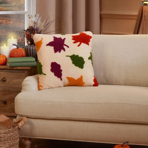 Carved Leaves Multi 45cm x 45cm Cushion