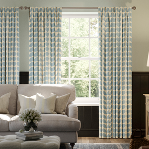 Orla Kiely Two Colour Stem, Powder Blue - Made to Measure Curtains