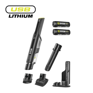 4V USB Lithium™ Cordless Hand Vac Kit with Charging Base Station (2x 2.0Ah)