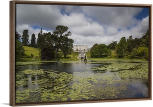Ireland, County Wicklow, Enniskerry, Powerscourt House From Triton Lake