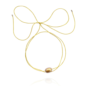 Lily Tie Necklace In Jet Ray
