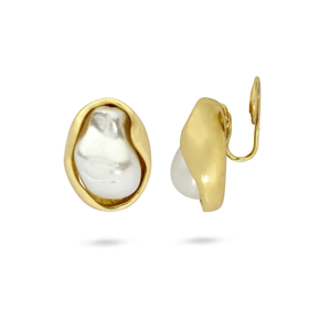 Oyster Clip On Earrings