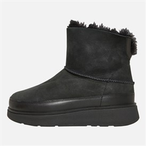 FitFlop Womens Gen-FF Mini Double-Faced Shearling Boots All Black