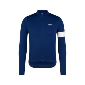 Mens Core Thermal Long Sleeve Jersey in Navy White Medium