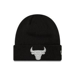 Chicago Bulls NBA Metallic Black Cuff Knit Beanie Hat