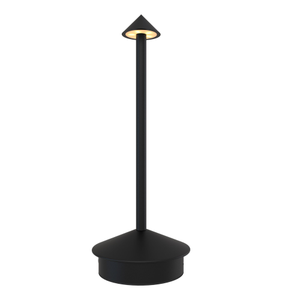 Tischleuchte mit Akku USB – Schwarz – IP20 – Dimmbar – CCT – 3600 mAh Batterie - Tischlampe ohne kabel - Alba
