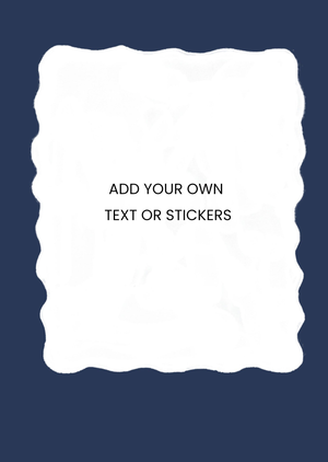 Blue Wiggly Frame Create Your Own Design Card
