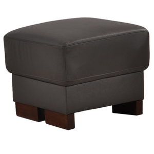Dalmore Genuine Leather Grey Footstool