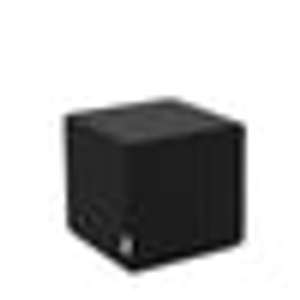 Avalon Pouf Rigido Cubo ecopelle per Interno ed Esterno. Dim: Larg. 40 cm X Prof. 40 cm X Alt. 43 cm - Nero