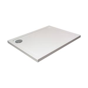 White Rectangular Stone Slip Resistant Shower Tray - Available in Multiple Sizes