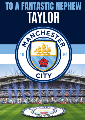 Manchester City FC To A Fantastic Nephew Card