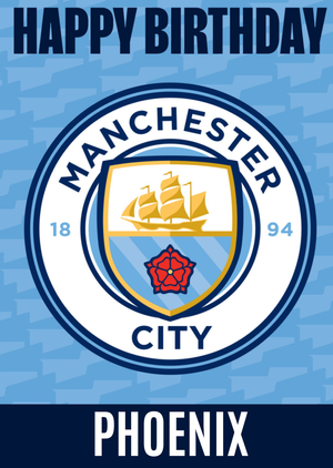 Manchester City FC Club Crest Birthday Card