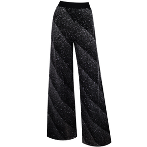Over The Moon Black Velvet Trousers (XS)