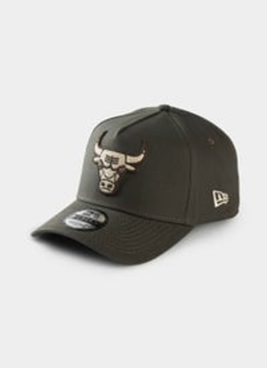 New Era NBA 9Forty A-Frame Moss Canvas Chainstitch Chicago Bulls Snapback C