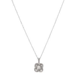 Pre-Owned 9ct White Gold 0.50 Carat Diamond Cluster Necklace