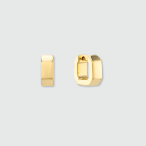 Auree x @theeditbutton Mini Chunky Gold Rectangular Hoops