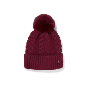 The Langham Pom Beanie in Plum