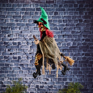 90cm Hanging Witch with Broomstick