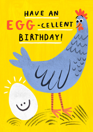 Have An Egg-cellent Birthday Illustrated Card