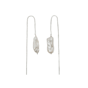 Biwa Pearl Threaders – Sterling Silver