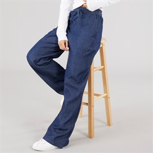 Brave Soul Womens Sol Straight Trousers Indigo