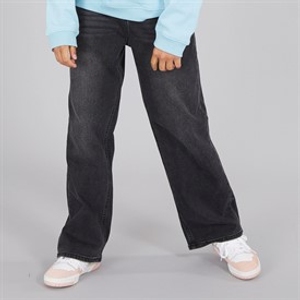 Board Angels Girls Wide Leg Jeans Washed Black