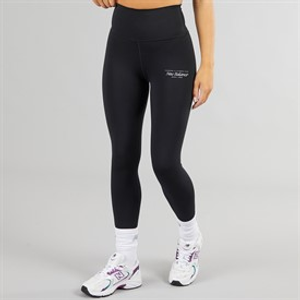 New Balance Womens Script Tight Leggings Black