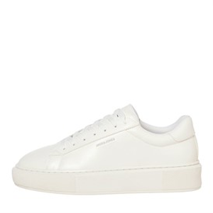 JACK & JONES Mens Grand PU Cupsole Trainers White
