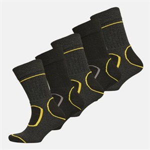The Orrsum Sock Co. Mens Everyday Work Five Pack Socks Black