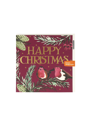 Robin In The Spruce Happy Christmas Card