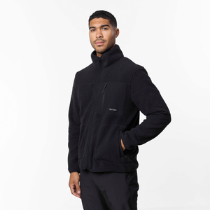 Borg Tech Zip Through Jacket | Black