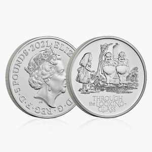 2021 Alice Through the Looking-Glass UK £5 UK Coin