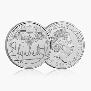 The Official Queen's Reign Honours and Investitures 2022 UK £5 BU Coin