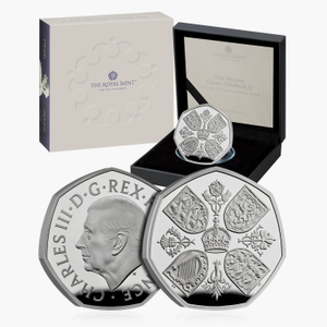 King Charles III first portrait UK 2022 50p Silver Proof Coin