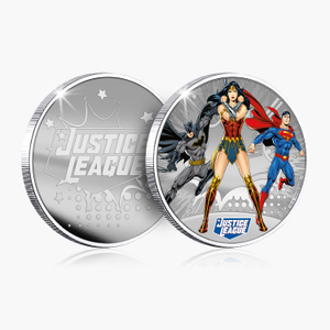 DC Comics Justice League - Batman - Wonder Woman - Superman Silver Plated Commemorative