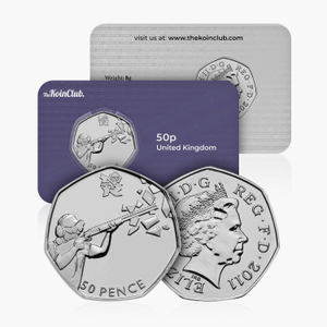 2011 Circulated Olympics - Shooting 50p Coin
