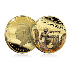 Canada in WWII - Battle Of Ortona Gold Plated Coin