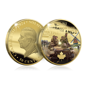 Canada in WWII - Liberation Of Holland Gold Plated Coin