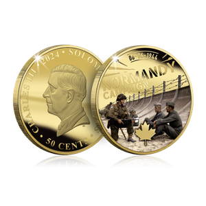 Canada in WWII - Normandy Campaign Gold Plated Coin