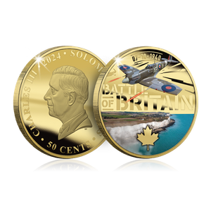 Canada in WWII - Battle of Britain Gold Plated Coin