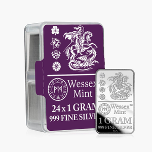 Silver Savers - George & The Dragon 24 Solid Silver Bars Box Set